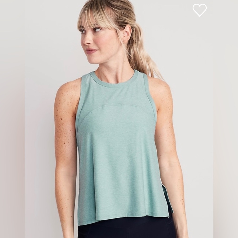 NWT Old Navy activewear tank, 2x, blue/green